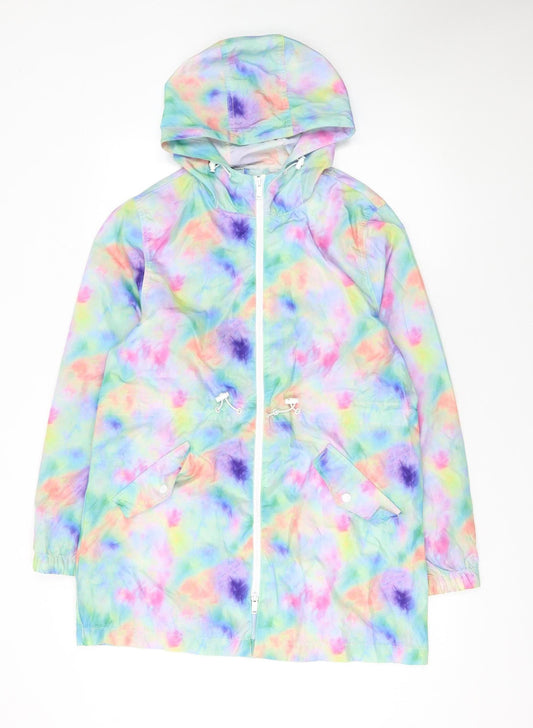 Womens UK Size 12 Brave Soul Multicoloured Windbreaker Coat