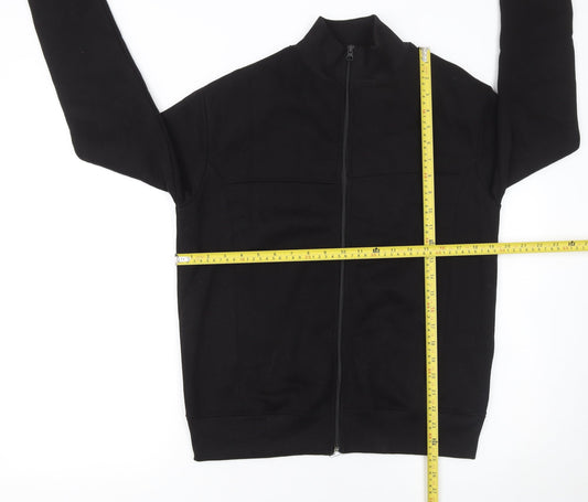 Womens UK Size XS PRETTYLITTLETHING Black Full Zip Sweatshirt