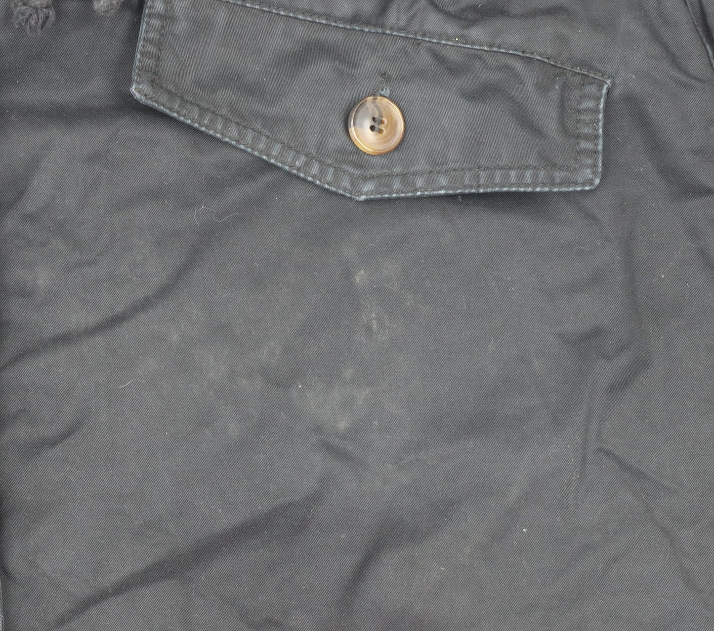 Womens UK Size 14 H&M Black Parka Coat