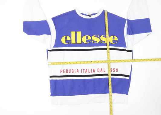 Womens UK Size 6 ellesse Blue Pullover Sweatshirt