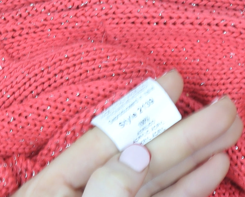 Womens UK Size M/L Collezione Gaia Pink Pullover Sweatshirt