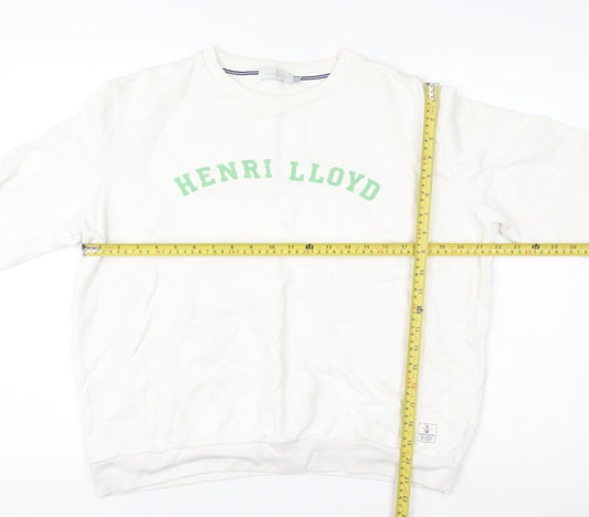 Womens UK Size M Henri Lloyd White Pullover Sweatshirt
