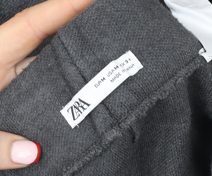 Womens UK Size M Zara Regular Fit Jogger Grey Trousers