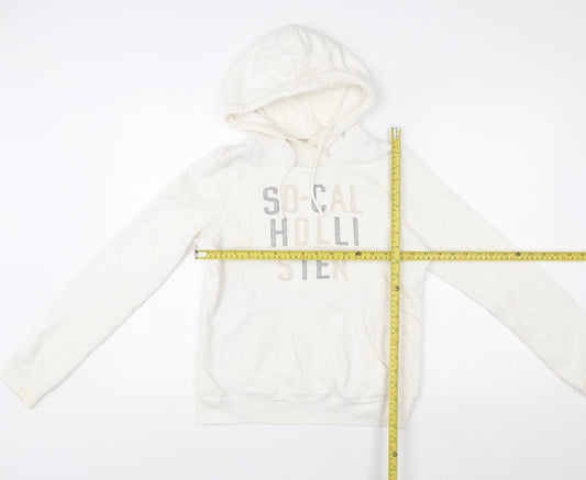 Womens UK Size S Hollister Ivory Pullover Hoodie