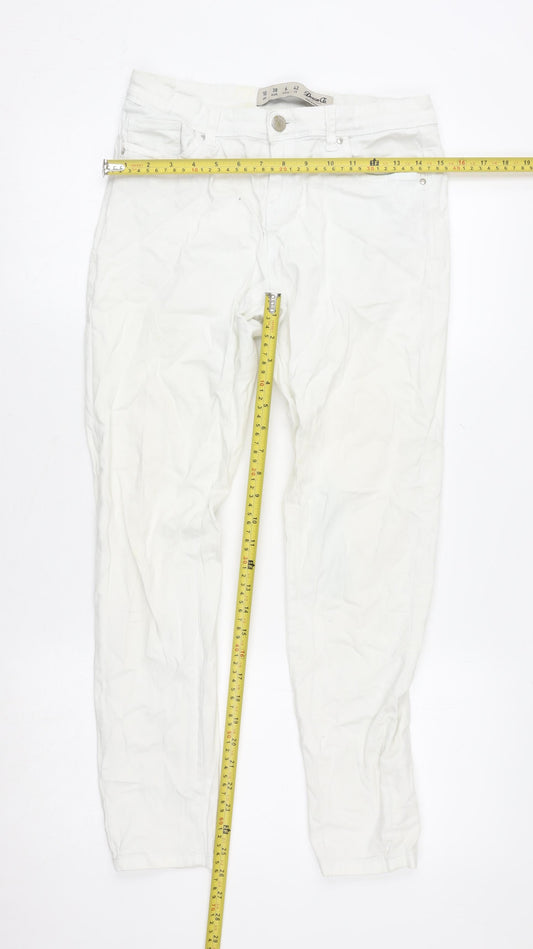 Womens UK Size 10 Denim Co. Regular Fit Straight White Jeans