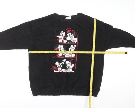 Womens UK Size L Primark Black Pullover Sweatshirt