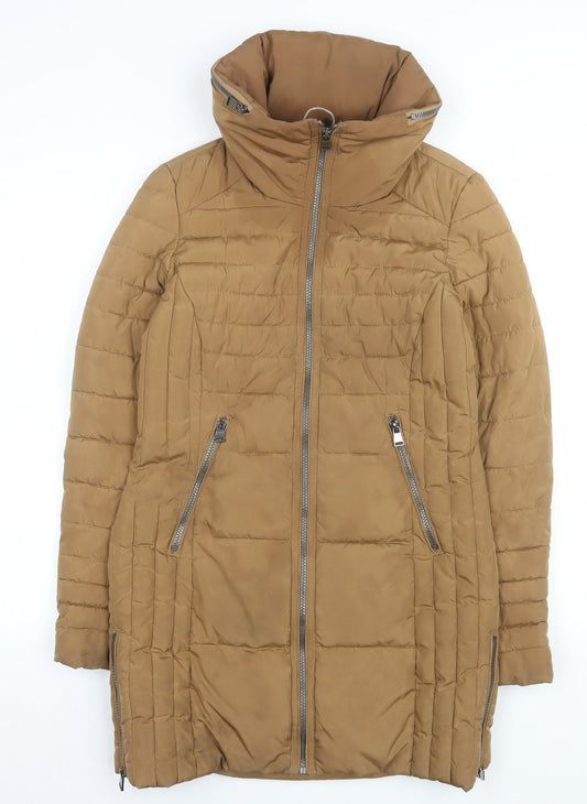 Womens UK Size 8 NEXT Brown Puffer Jacket