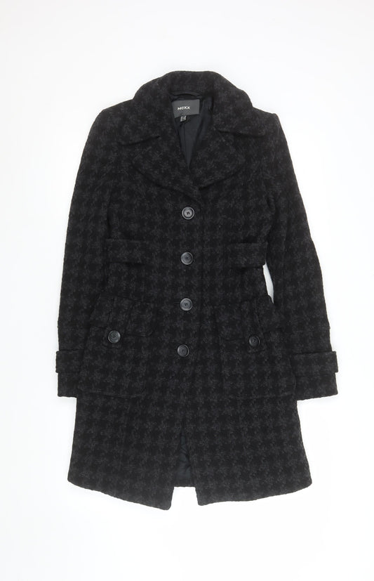 Womens UK Size 8 Mexx Black Overcoat