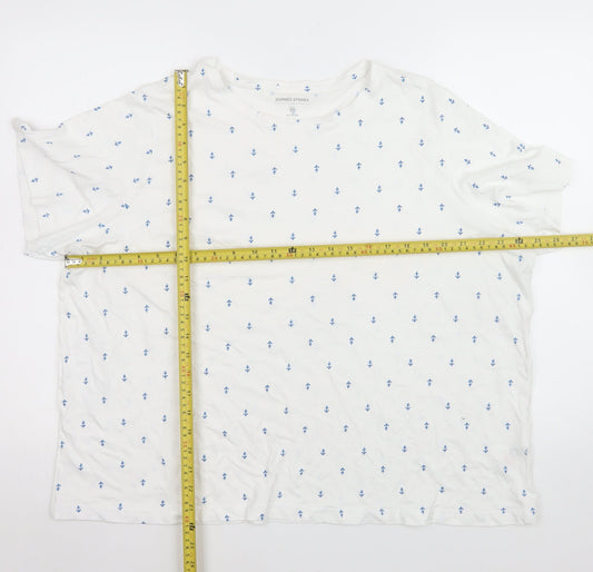 Womens UK Size 2XL Dunnes Stores White Basic T-Shirt