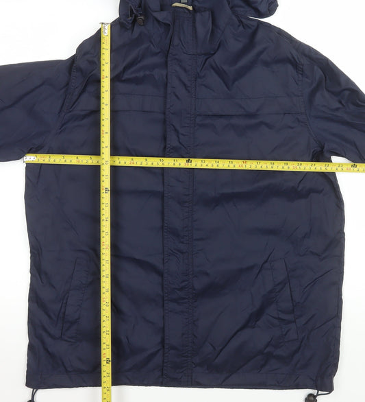 Mens UK Size M Project Basic Blue Windbreaker Coat