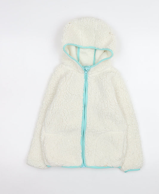Girls UK Size 7-8 Years Crane Ivory Basic Jacket