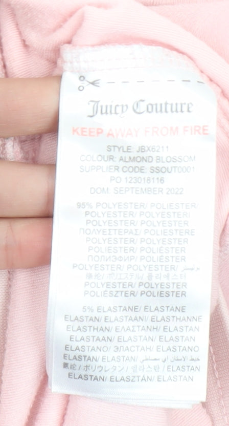 Juicy Couture Girls Pink Velour Shorts Size 12-13 Regular Fit