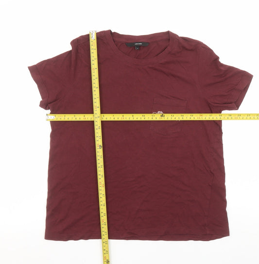 Womens UK Size S VERO MODA Red Basic T-Shirt