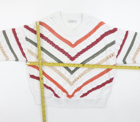 Womens UK Size XS Gallery Multicoloured Pullover Jumper