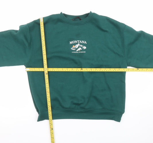 Womens UK Size M Dunnes Green Pullover Sweatshirt