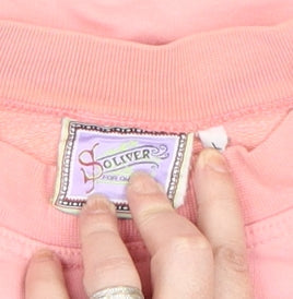 Womens UK Size M s.Oliver Pink Pullover Sweatshirt