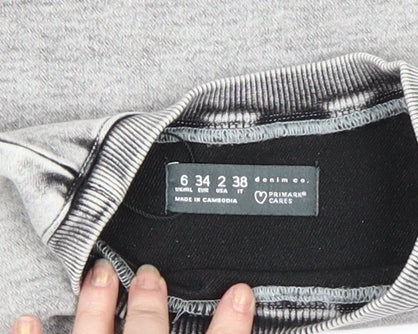 Womens UK Size 6 Primark Grey Pullover Sweatshirt