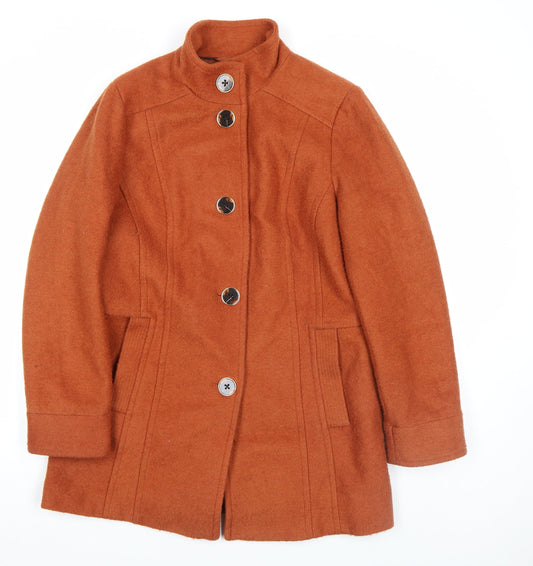 Womens UK Size 14 Classic Brown Overcoat