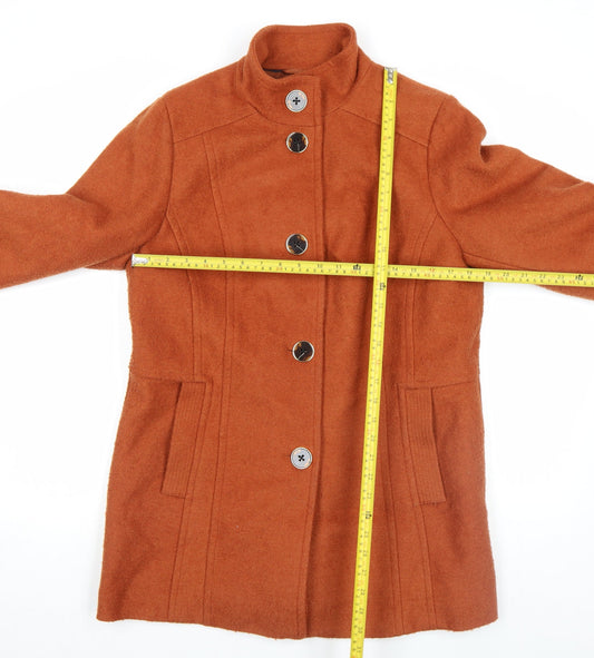 Womens UK Size 14 Classic Brown Overcoat