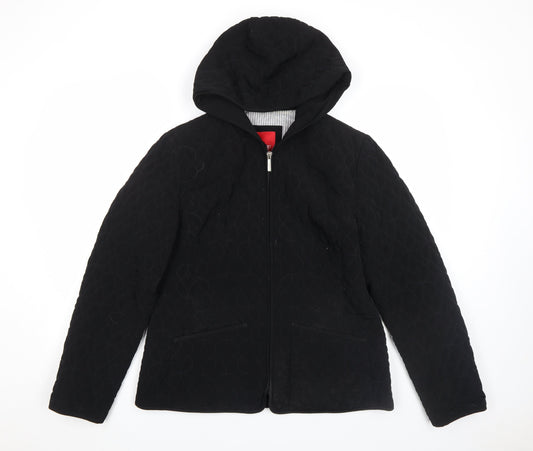 Womens UK Size M Esprit Black Quilted Coat