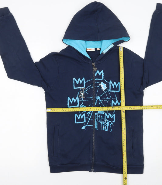 Boys UK Size 14 Years UBS2 Blue Full Zip Hoodie