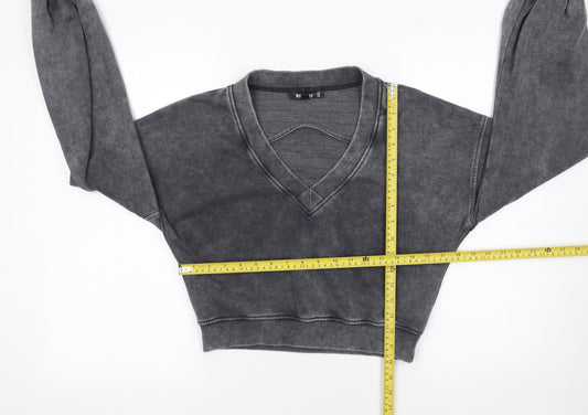 Womens UK Size 10 Missguided Grey Pullover Sweatshirt