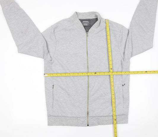 Mens UK Size M Burton Menswear London Grey Full Zip Sweatshirt