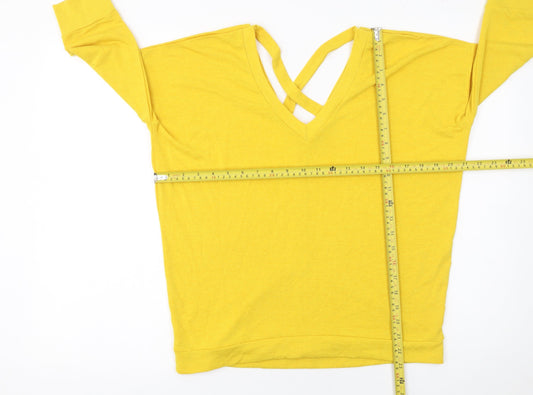Womens UK Size 10 River Island Yellow Pullover Jumper