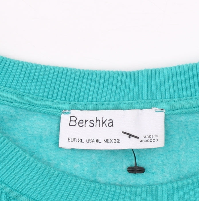 Womens UK Size XL Bershka Blue Pullover Sweatshirt