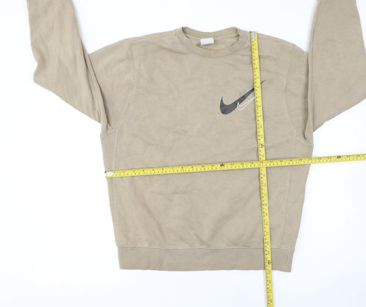 Womens UK Size S Nike Beige Pullover Sweatshirt