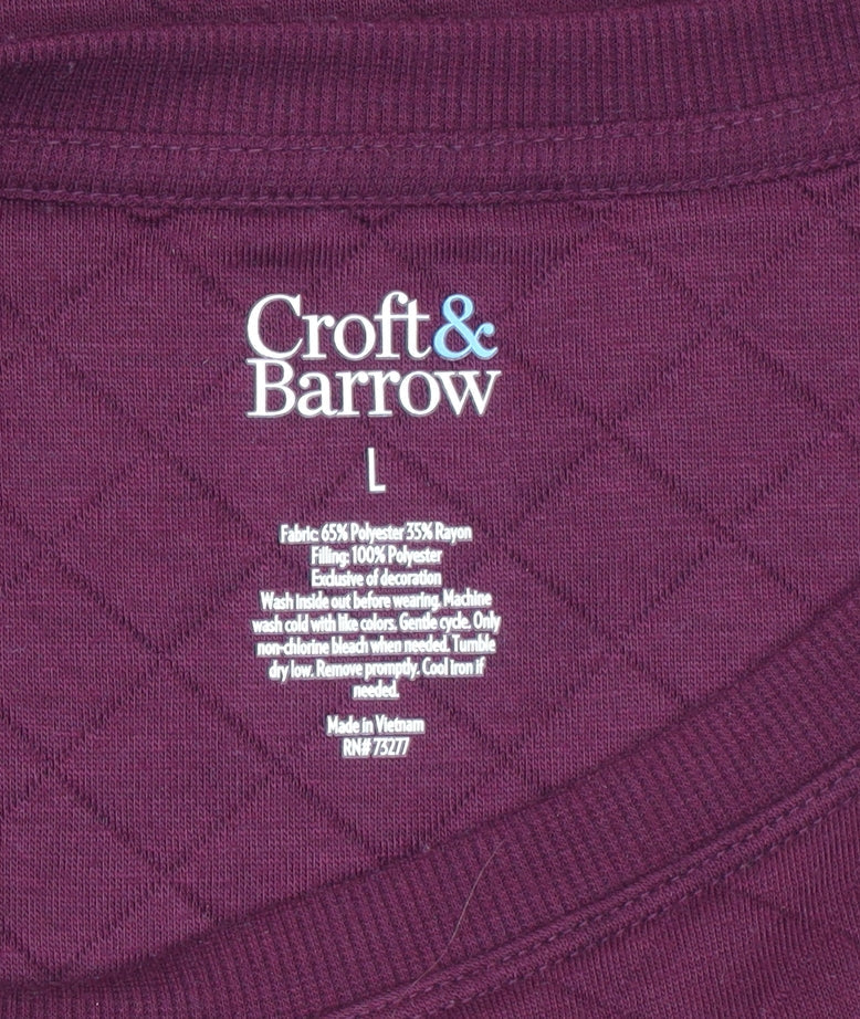 Womens UK Size L Croft & Barrow Red Pullover Sweatshirt