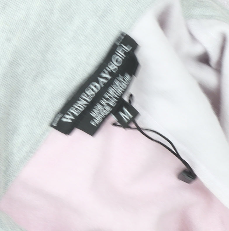 Womens UK Size M Wednesday's Girl Pink Pullover Sweatshirt