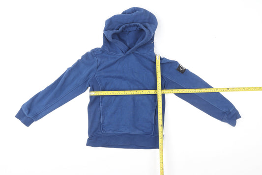 Boys UK Size 8 Years Calvin Klein Jeans Blue Pullover Hoodie