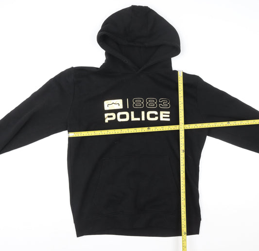 Womens UK Size L 883 Police Black Pullover Hoodie