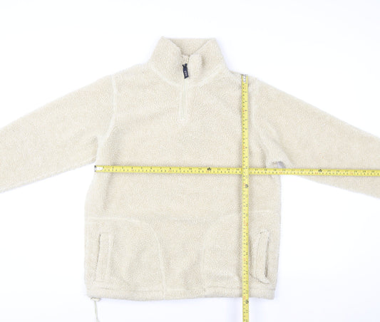 Womens UK Size S Joie de Vivre Beige Pullover Sweatshirt