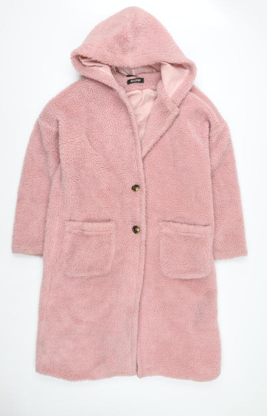 Womens UK Size 8 Miss Selfridge Pink Puffer Jacket