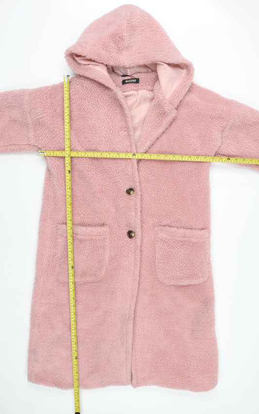 Womens UK Size 8 Miss Selfridge Pink Puffer Jacket