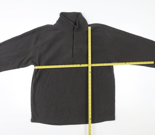 Craghoppers Women Black 1/4 Zip Fleece Sweatshirt Size L Polyester