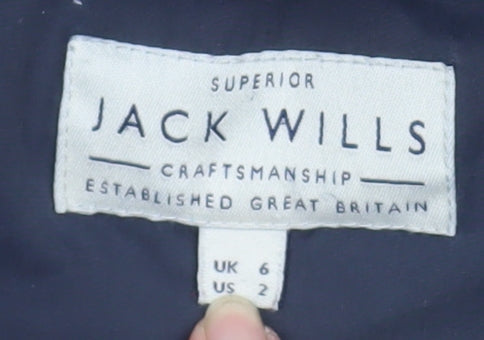 Womens UK Size 6 Jack Wills Blue Puffer Jacket