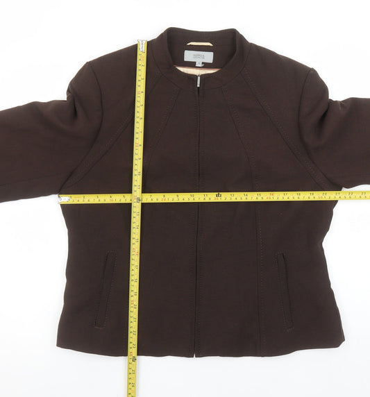 Marks and Spencer Women's Brown Regular Fit Blazer Jacket UK 18