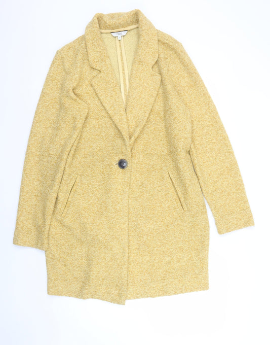 Womens UK Size 12 NEXT Yellow Overcoat