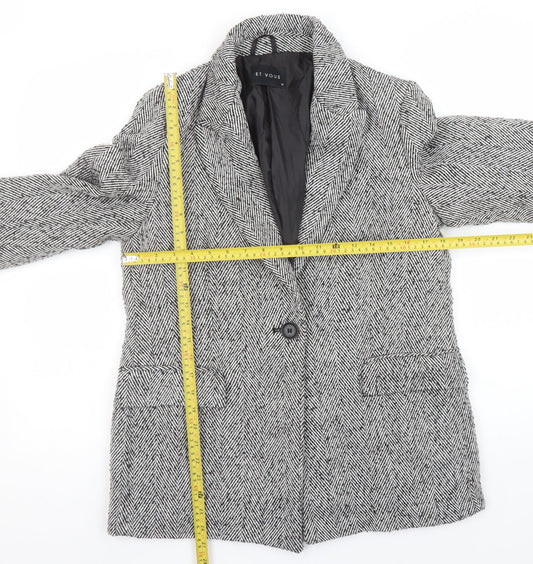 Womens UK Size 12 Et Vous Regular Grey Blazer