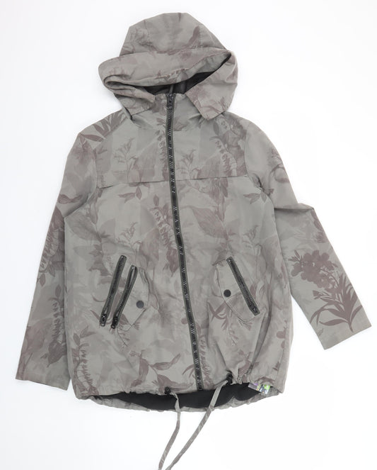 Womens UK Size 8 NEXT Grey Anorak Coat
