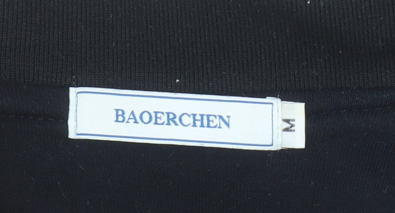 Mens UK Size M BAOERCHEN Black Cardigan Sweatshirt