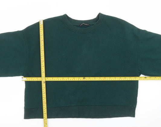 Womens UK Size M Zara Green Pullover Sweatshirt