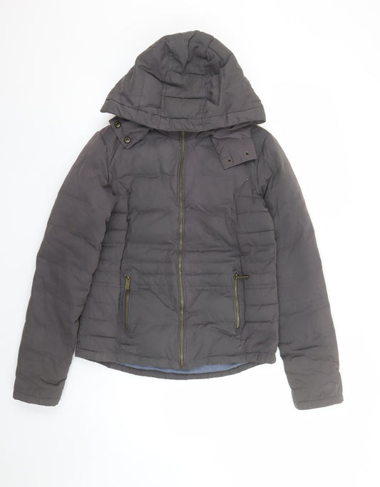 Womens UK Size S FatFace Grey Puffer Jacket