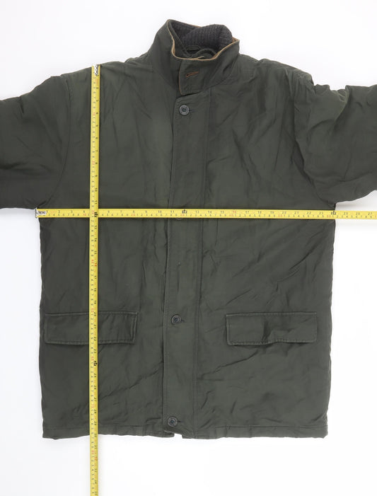 Mens UK Size M Wolsey Green Overcoat