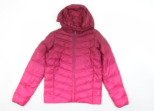 Girls UK Size 13 Years Zakti Pink Puffer Jacket