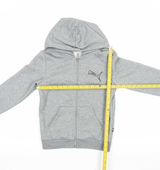 Boys UK Size 146 PUMA Grey Full Zip Hoodie