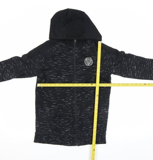 Boys UK Size 12-13 Years F&F Black Full Zip Hoodie